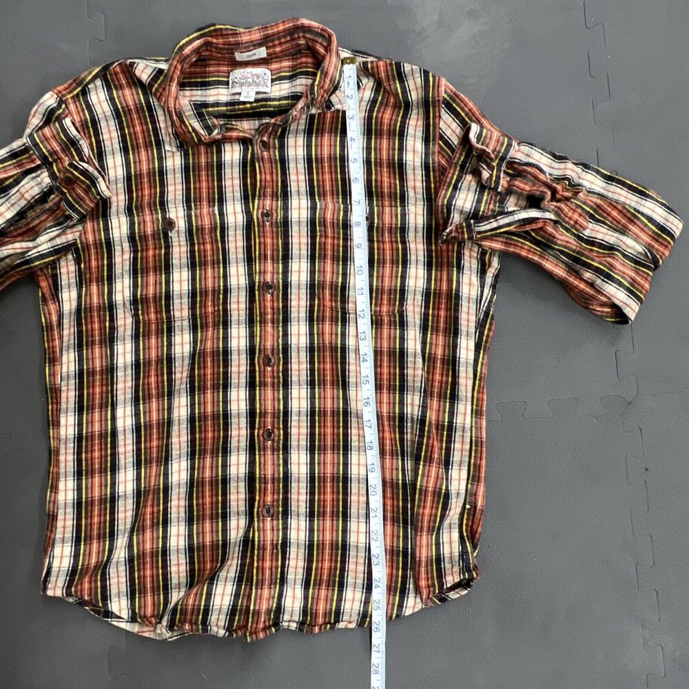 (3) J. Crew Mens Mid-Weight Flannel Shirt Plaid Button Down Slim Fit Large Chrty - Picture 8 of 16